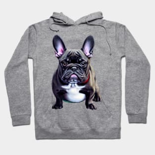 Fluffy Blue French Bulldog Feeling Cute Bulldog Puppy Hoodie